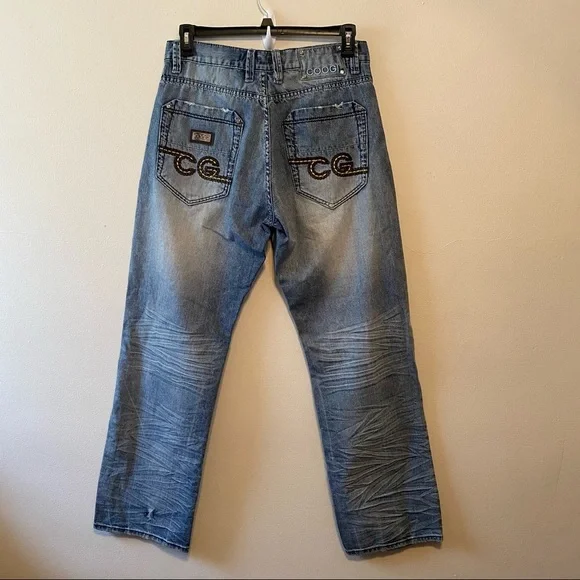 COOGI 32x34 Men's Straight Leg Jeans Light Blue - Picture 2 of 11